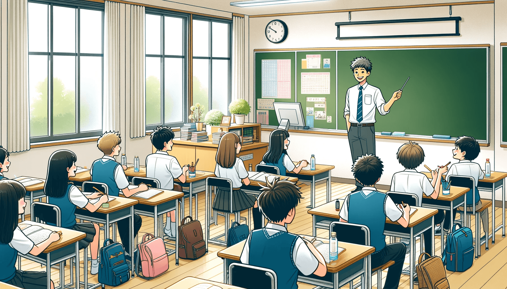 扇風機 レンタル　学校（東京）の教室の出入口のケース